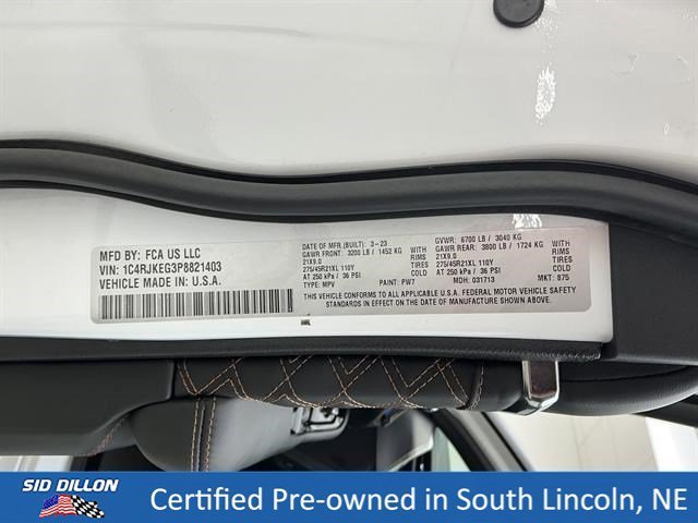 Used 2023 Bright White Clearcoat Jeep Summit Reserve image 14