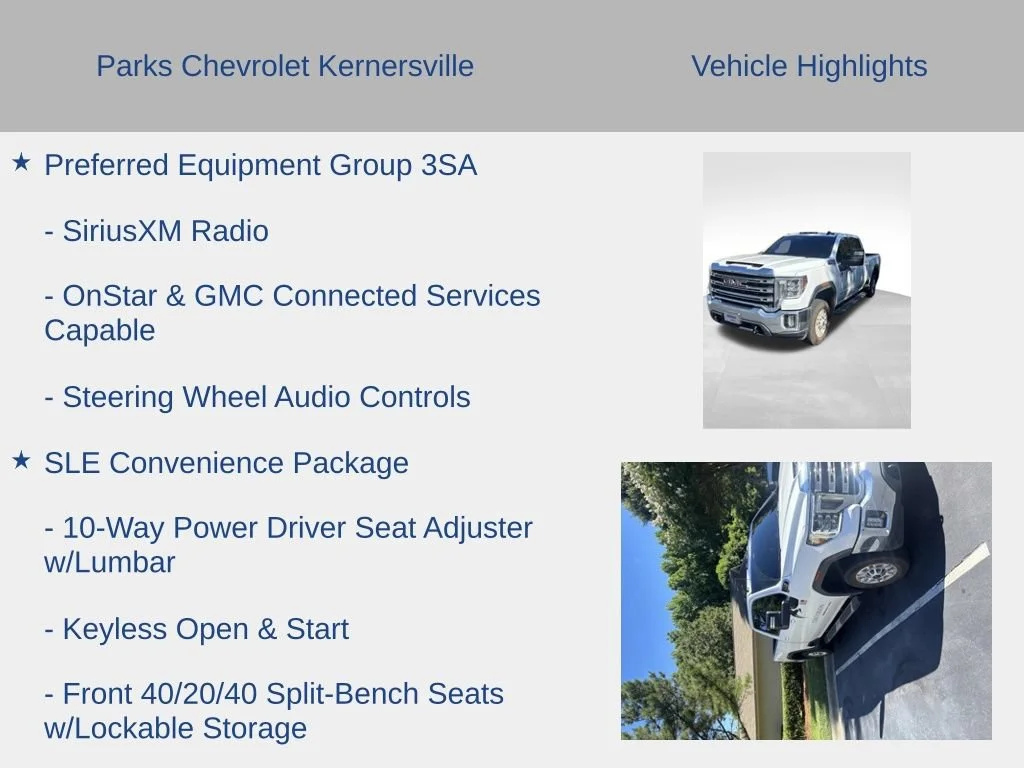 Used 2022 SUMMIT WHITE GMC SLE image 9