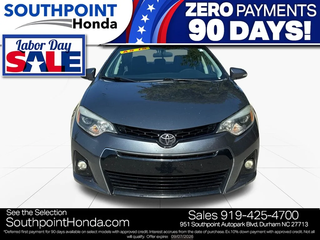 Used 2015 Toyota Corolla S Plus with VIN 2T1BURHE9FC263071 for sale in Durham, NC