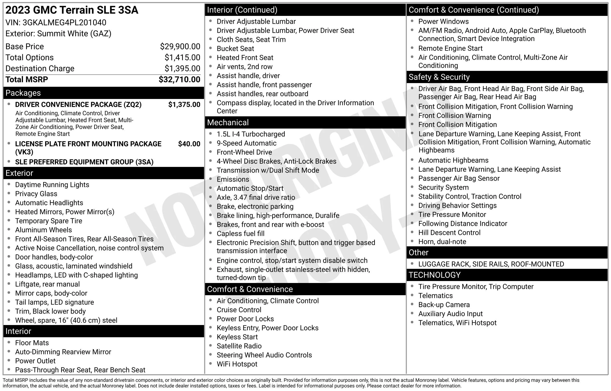 Used 2023 Summit White GMC SLE image 42