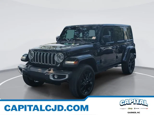 Used 2025 Black Jeep Sahara 4xe image 1