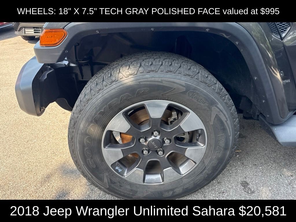 Used 2018 Crystal Metallic Jeep Unlimited Sahara image 9