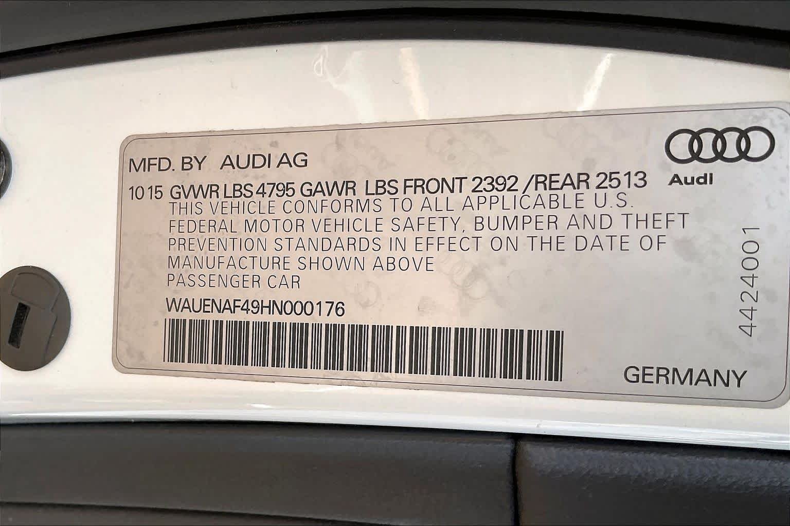 Used 2017 Glacier White Metallic Audi Premium Plus image 35