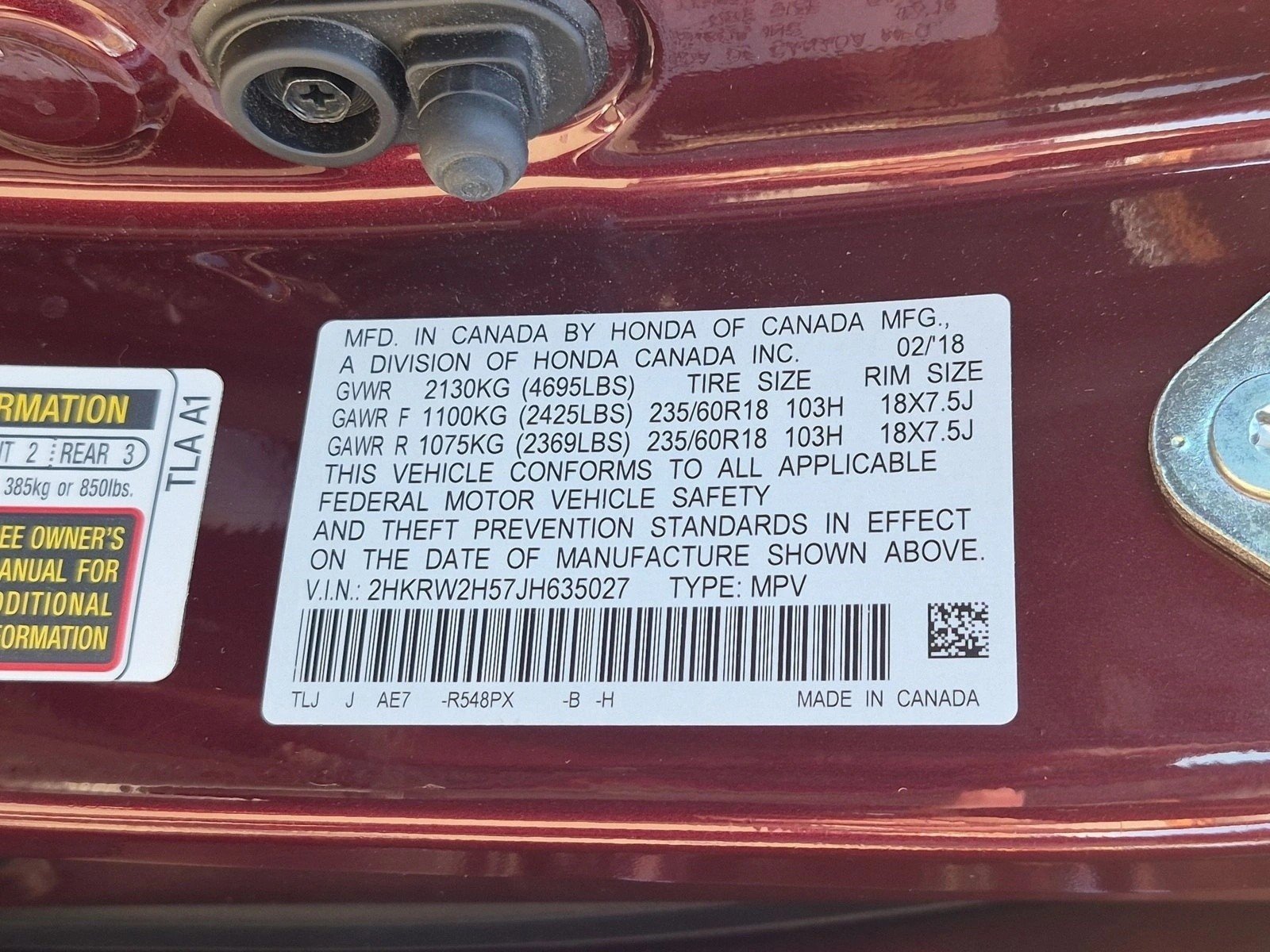 Used 2018 Red Honda EX image 23