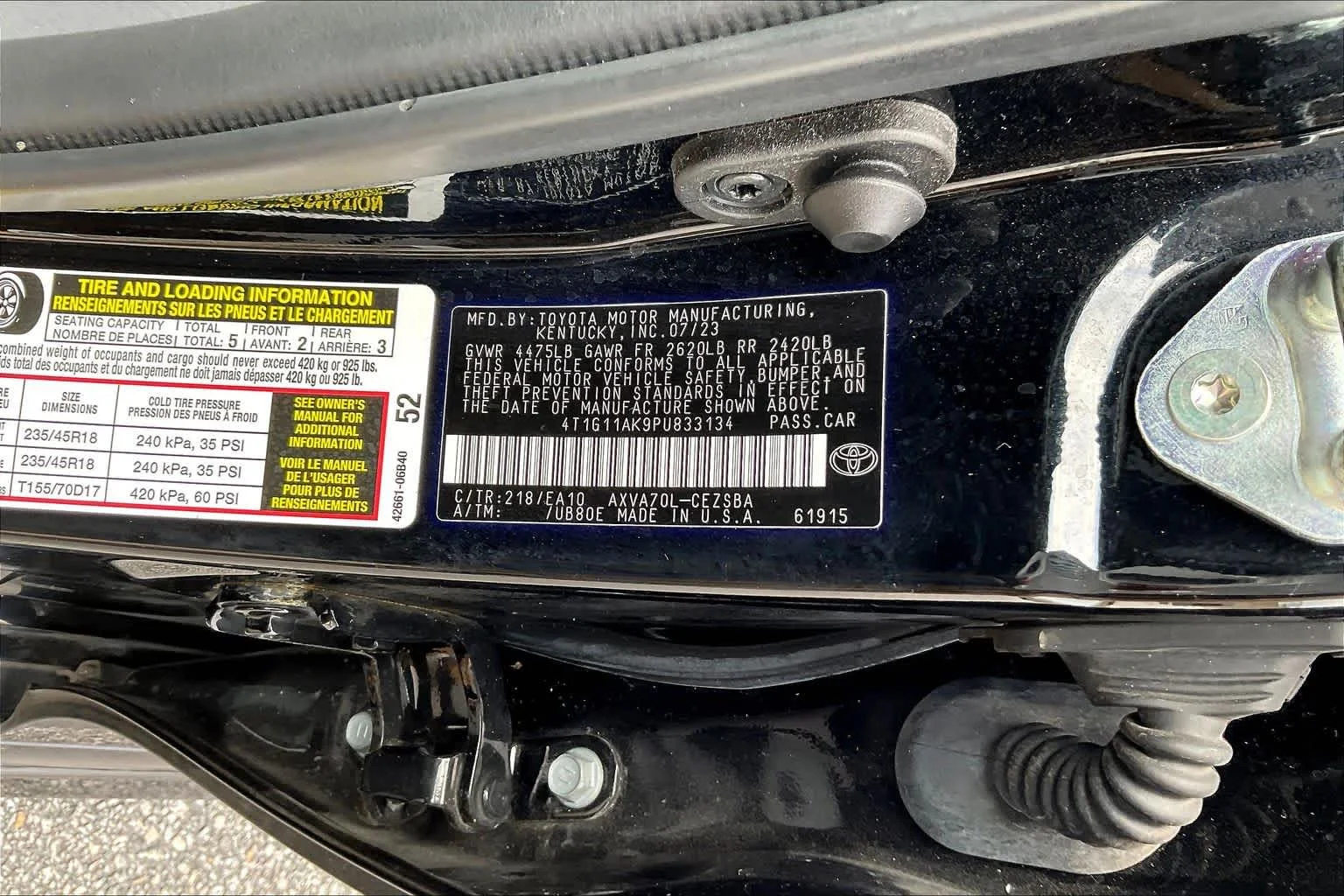 Used 2023 Midnight Black Metallic Toyota SE image 33