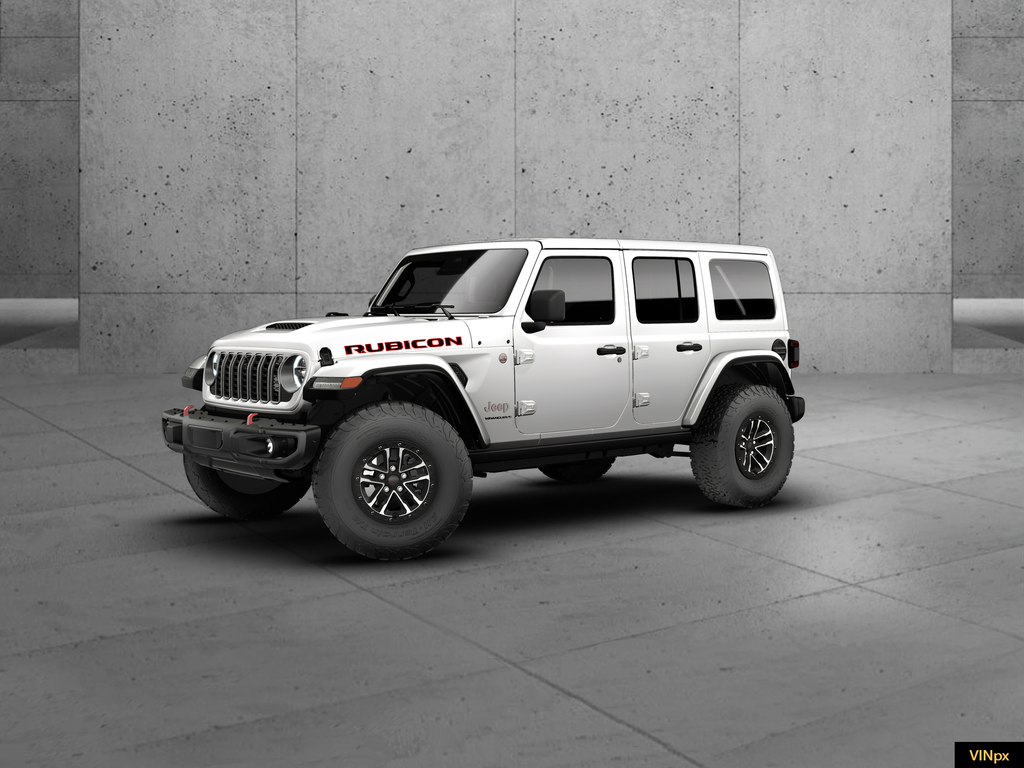 New 2026 Bright White Clear-Coat Exterior Paint Jeep Rubicon X image 1