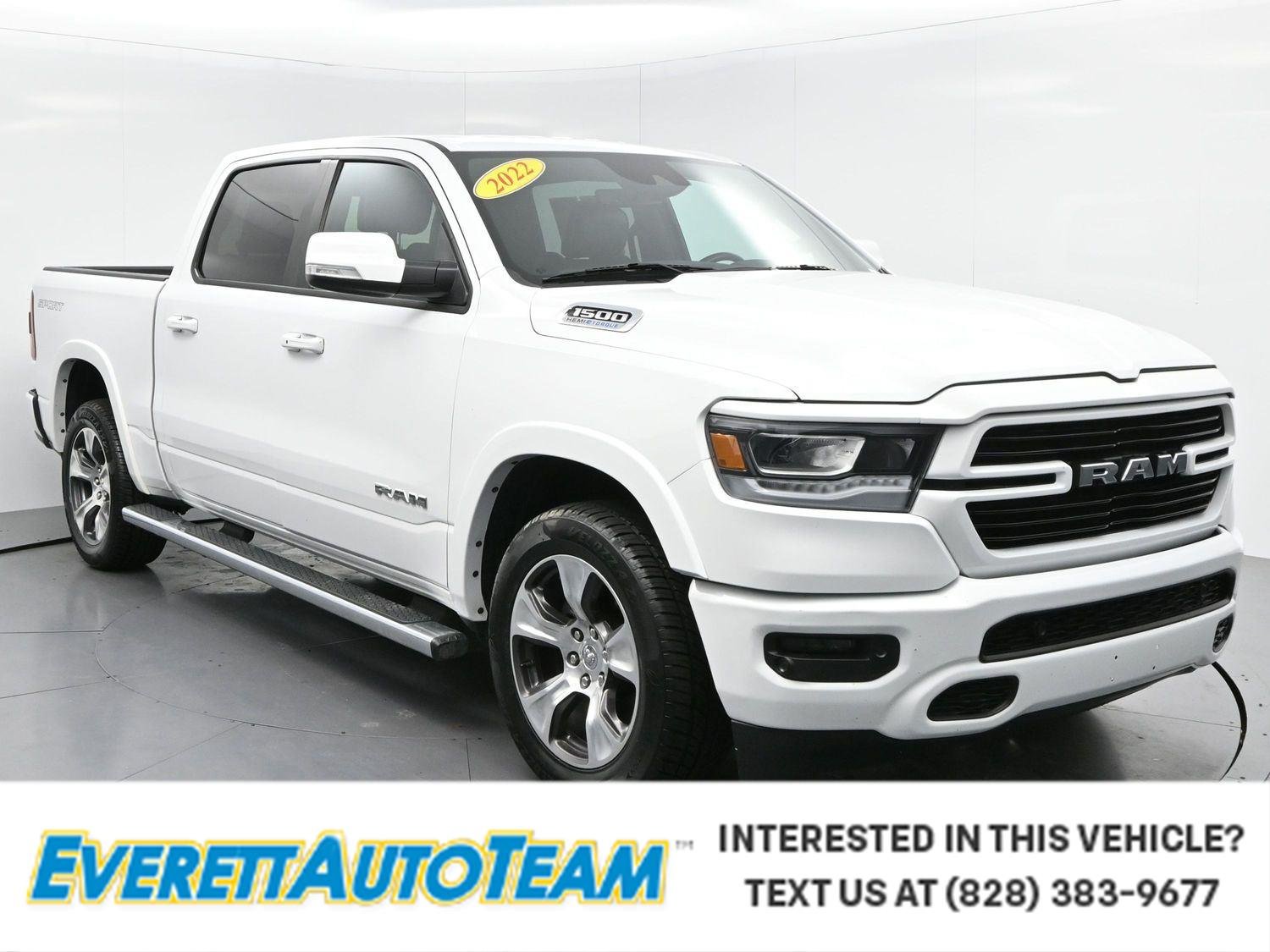 Used 2022 Bright White Clearcoat Ram Laramie image 1