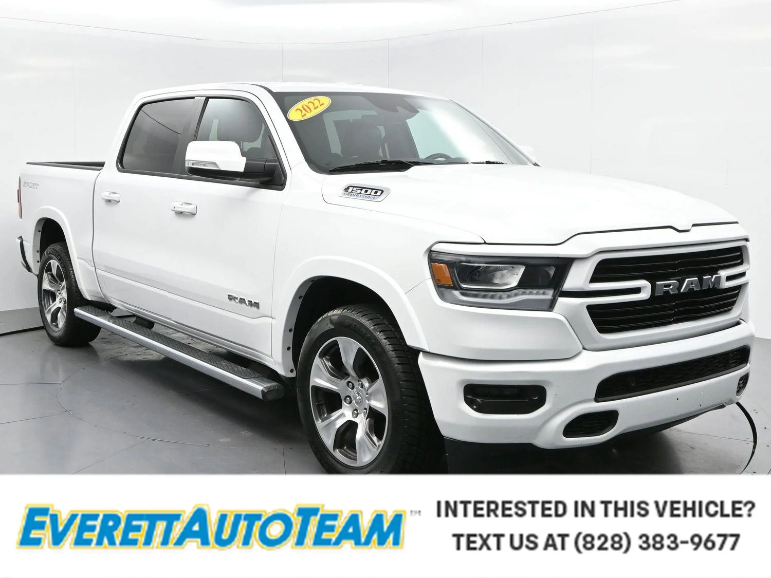 Used 2022 Bright White Clearcoat Ram Laramie image 1
