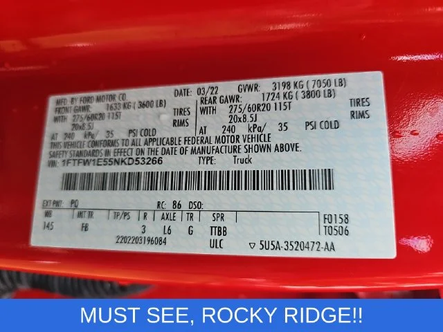 Used 2022 Red Ford XLT image 34