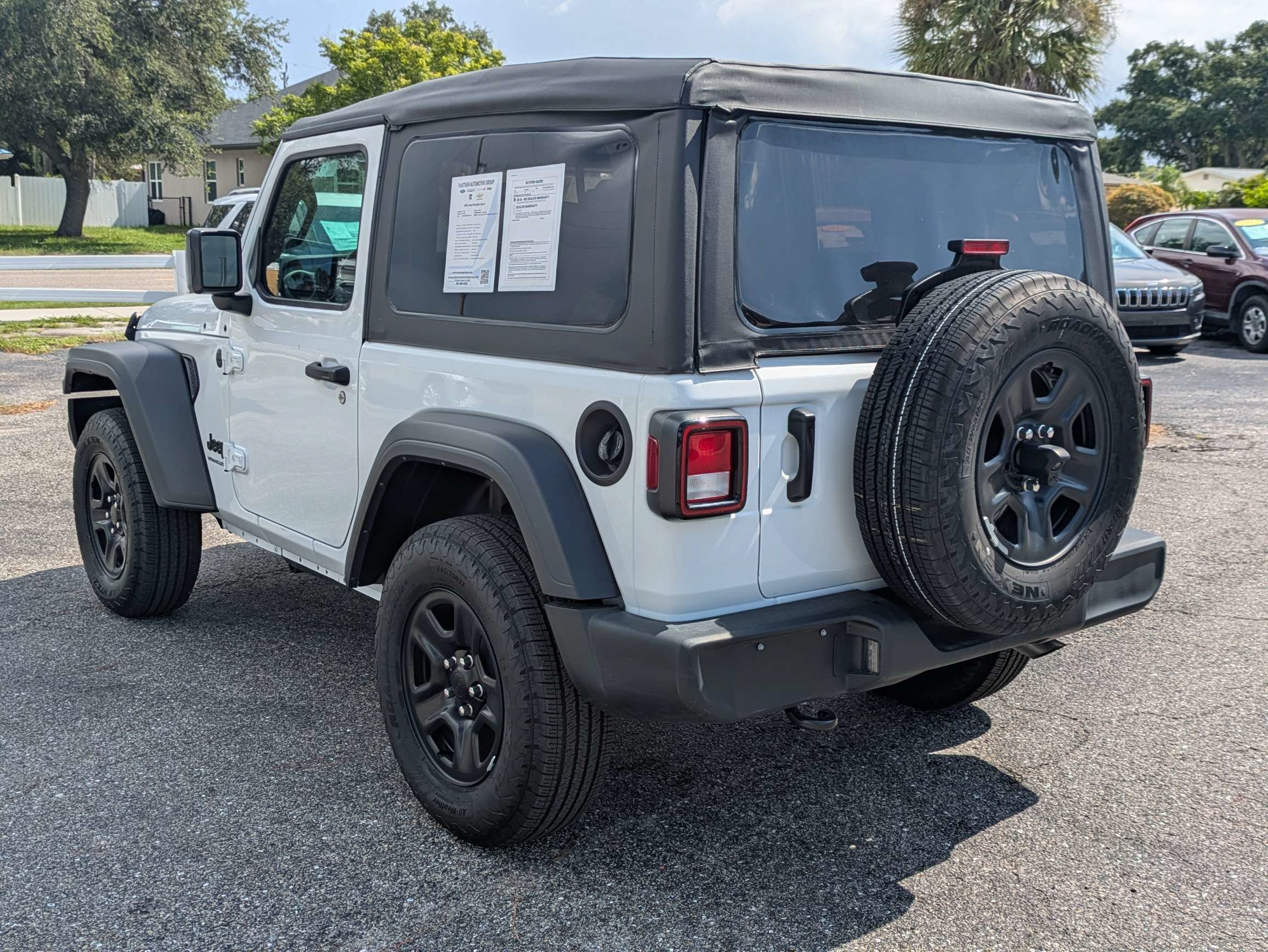Used 2025 Bright White Clearcoat Jeep Sport image 7