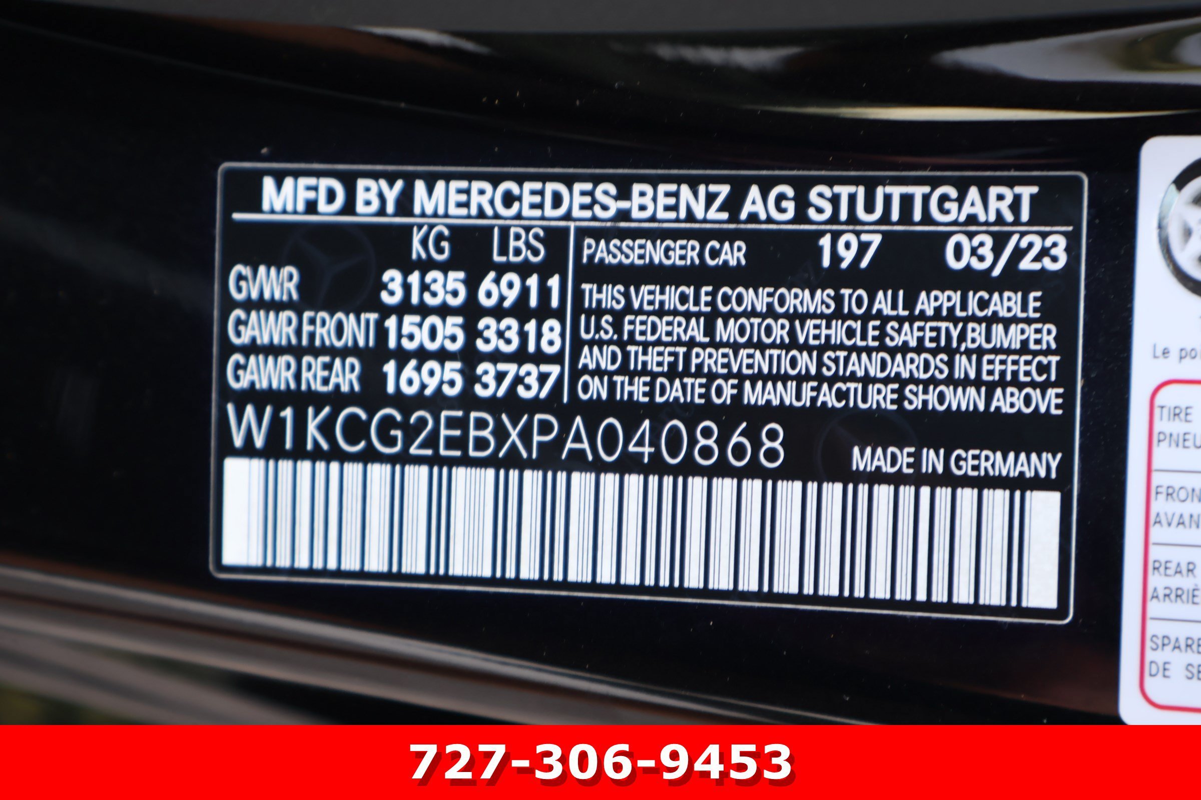 Certified Used 2023 Obsidian Black Metallic Mercedes-Benz EQS 450 image 24