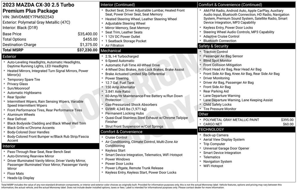Certified Used 2023 Gray Mazda 2.5 Turbo Premium Plus Package image 19