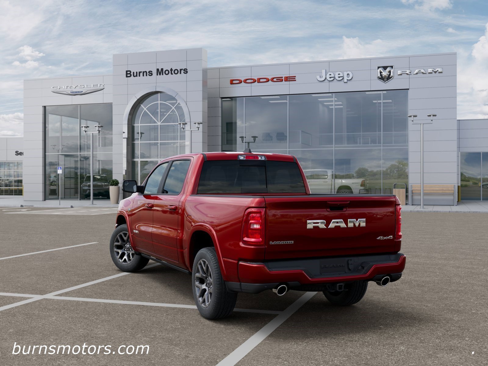 New 2026 Molten Red Pearl-Coat Exterior Paint RAM Laramie Southwest Edition image 3