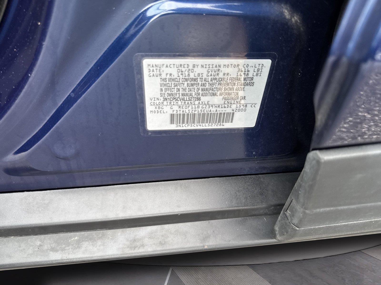Used 2020 Deep Blue Pearl/Fresh Powder Nissan SV image 30