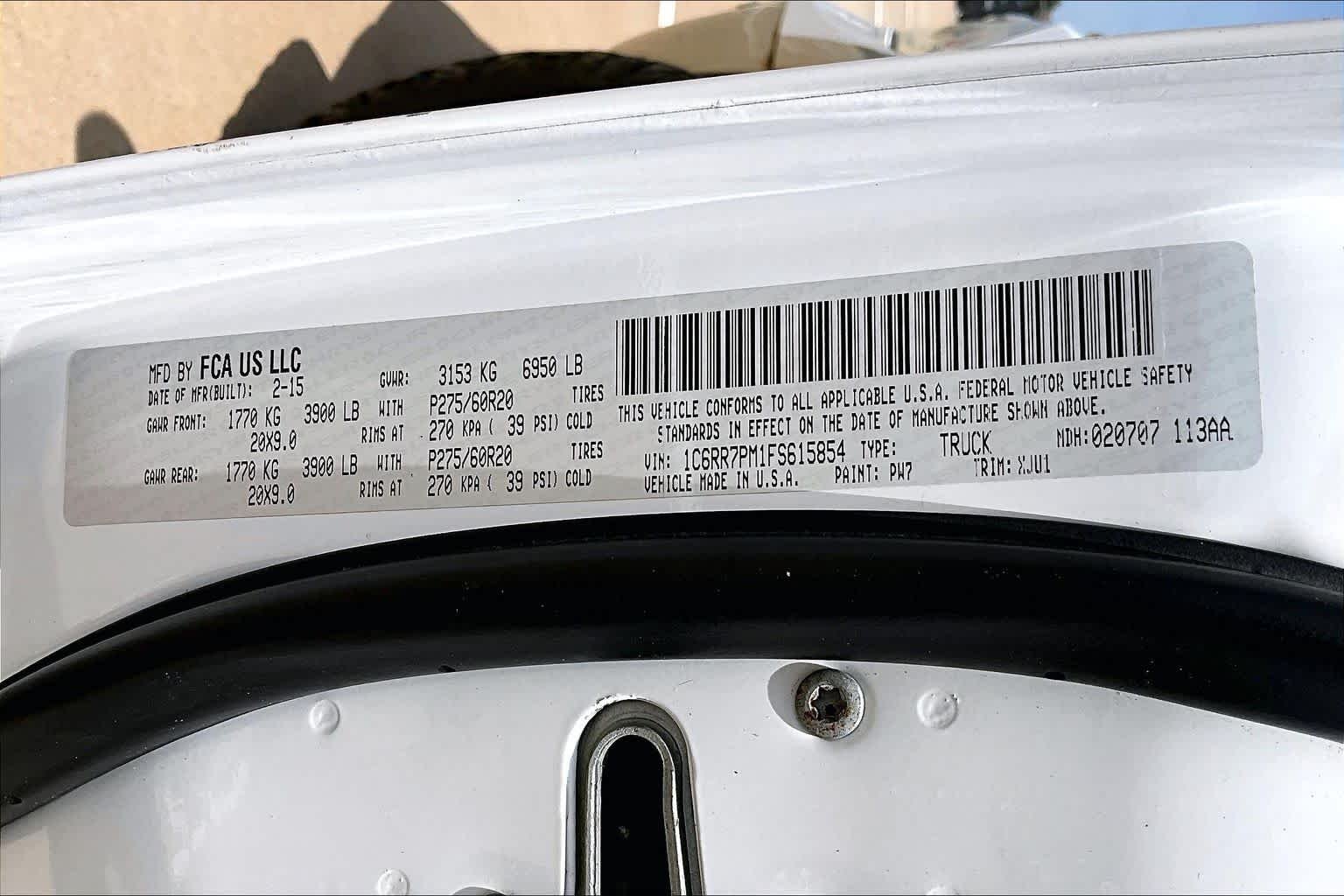 Used 2015 Bright White Clearcoat Ram Laramie Longhorn image 37