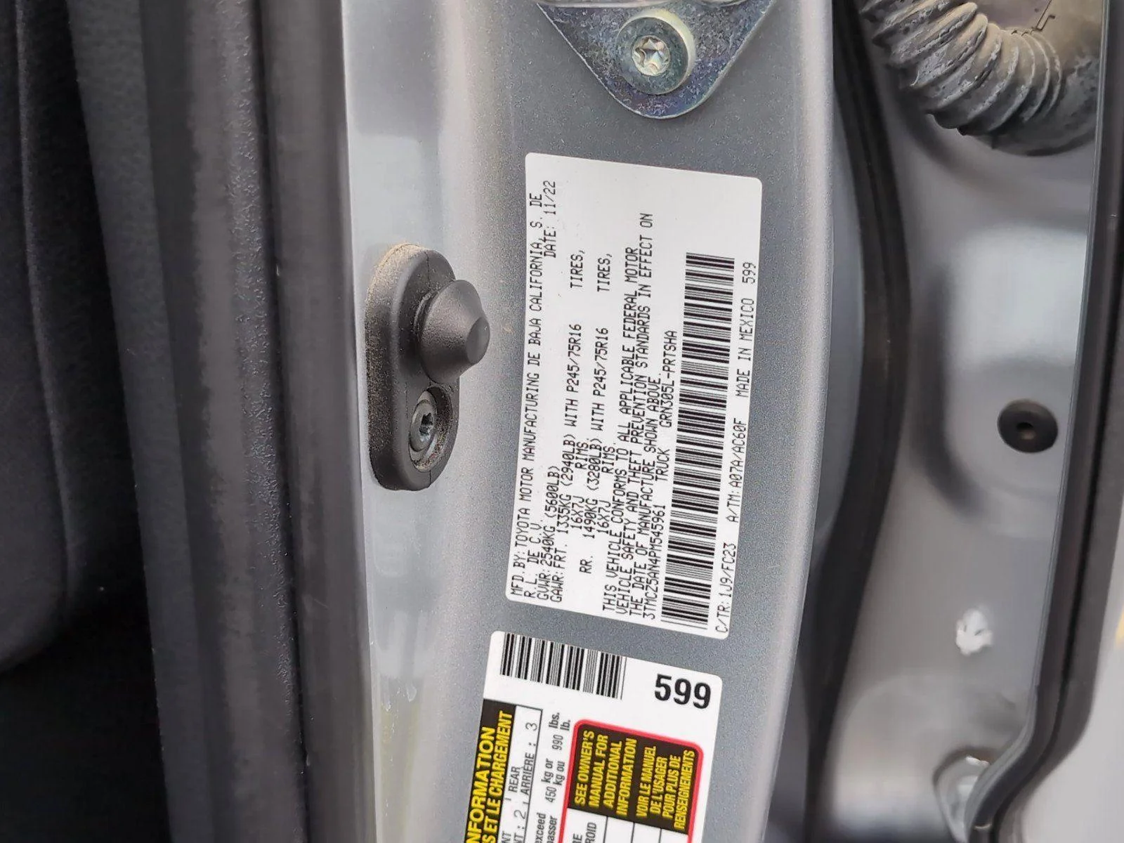 Used 2023 Celestial Silver Metallic Toyota SR5 V6 image 12