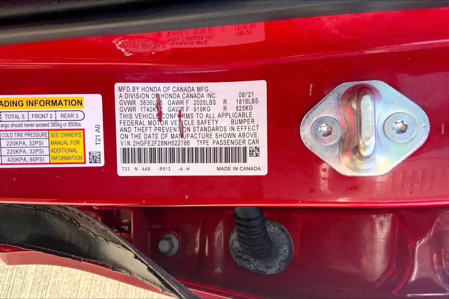 Used 2022 Rallye Red Honda LX image 31