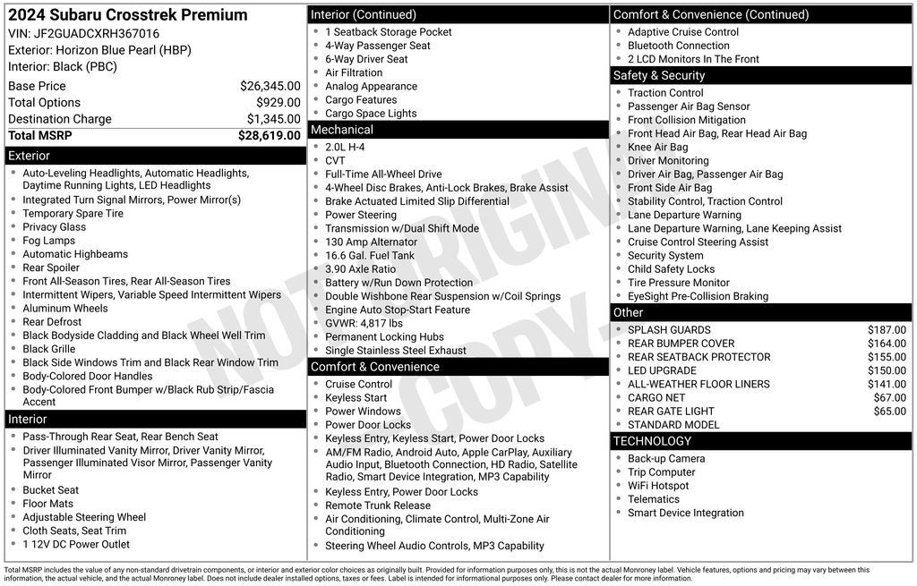 Certified Used 2024 Blue Subaru Premium image 10