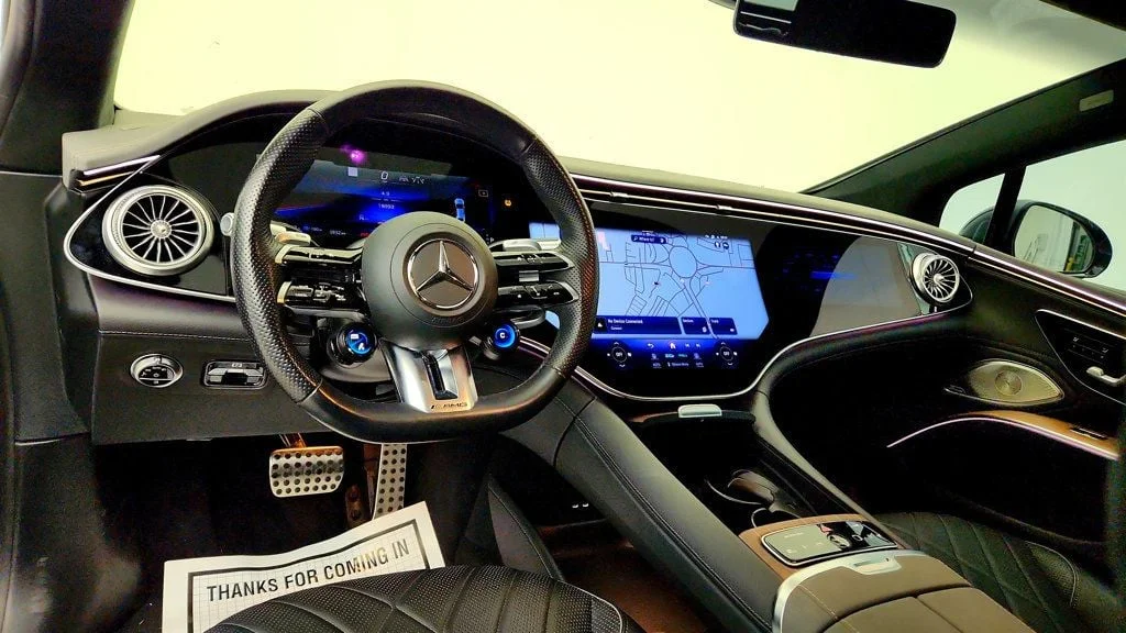 Used 2023 MANUFAKTUR Selenite Gray Magno Mercedes-Benz EQS 450+ Sedan, Pinnacle w/ Executive Rear Seat Package Plus image 12