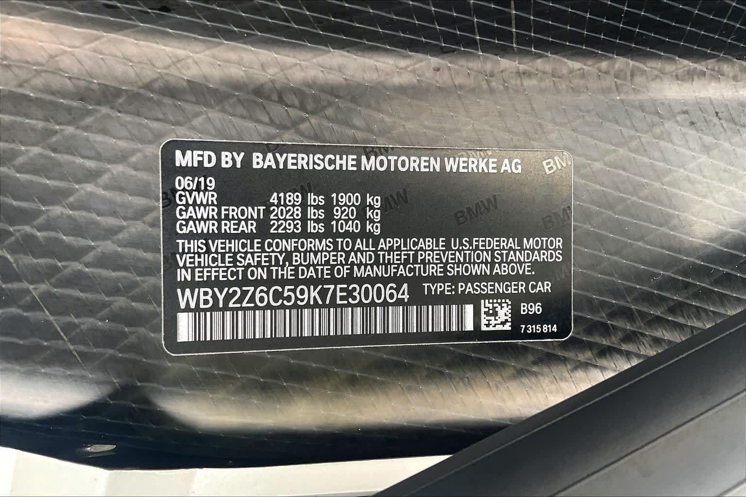 Used 2019 Crystal White Pearl Metallic w/Frozen Gray Accent BMW  image 32