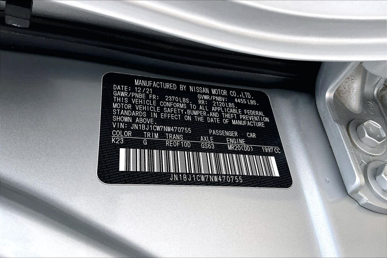 Used 2022 Brilliant Silver Metallic Nissan SL image 34