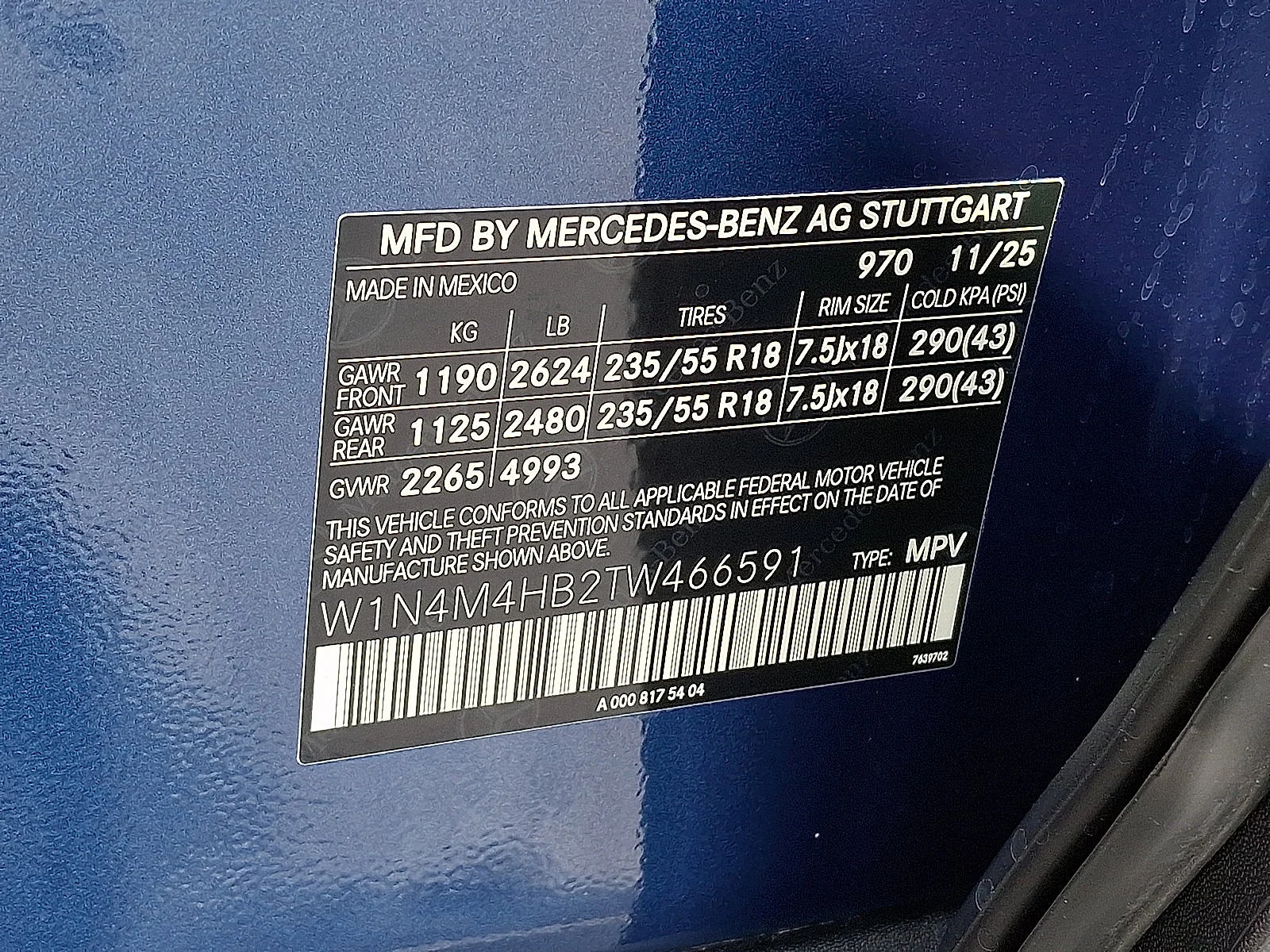 Certified Used 2026 Starling Blue Metallic   970 Mercedes-Benz GLB 250 image 15