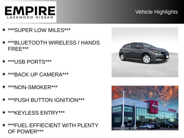 Used 2025 Nissan Leaf S with VIN 1N4AZ1BVXSC565565 for sale in Lakewood, CO