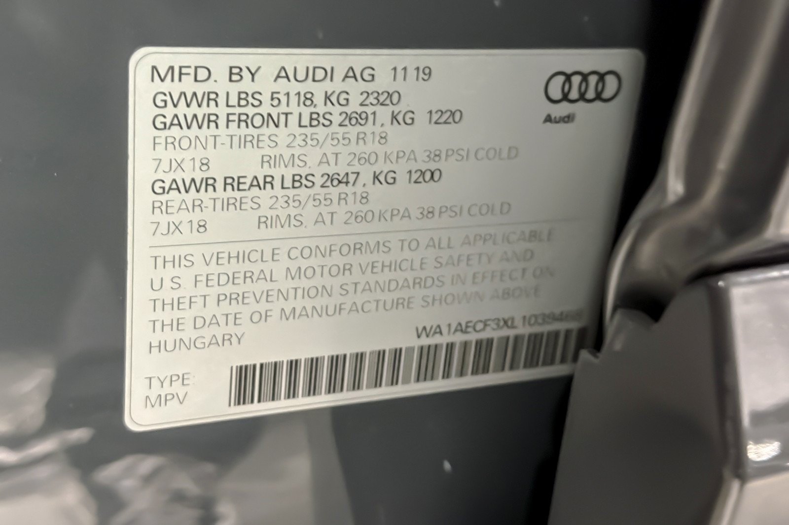 Used 2020 Nano Gray Metallic Audi Premium 45 TFSI quattro image 27