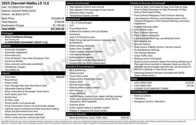 Used 2025 Summit White Chevrolet LS image 33