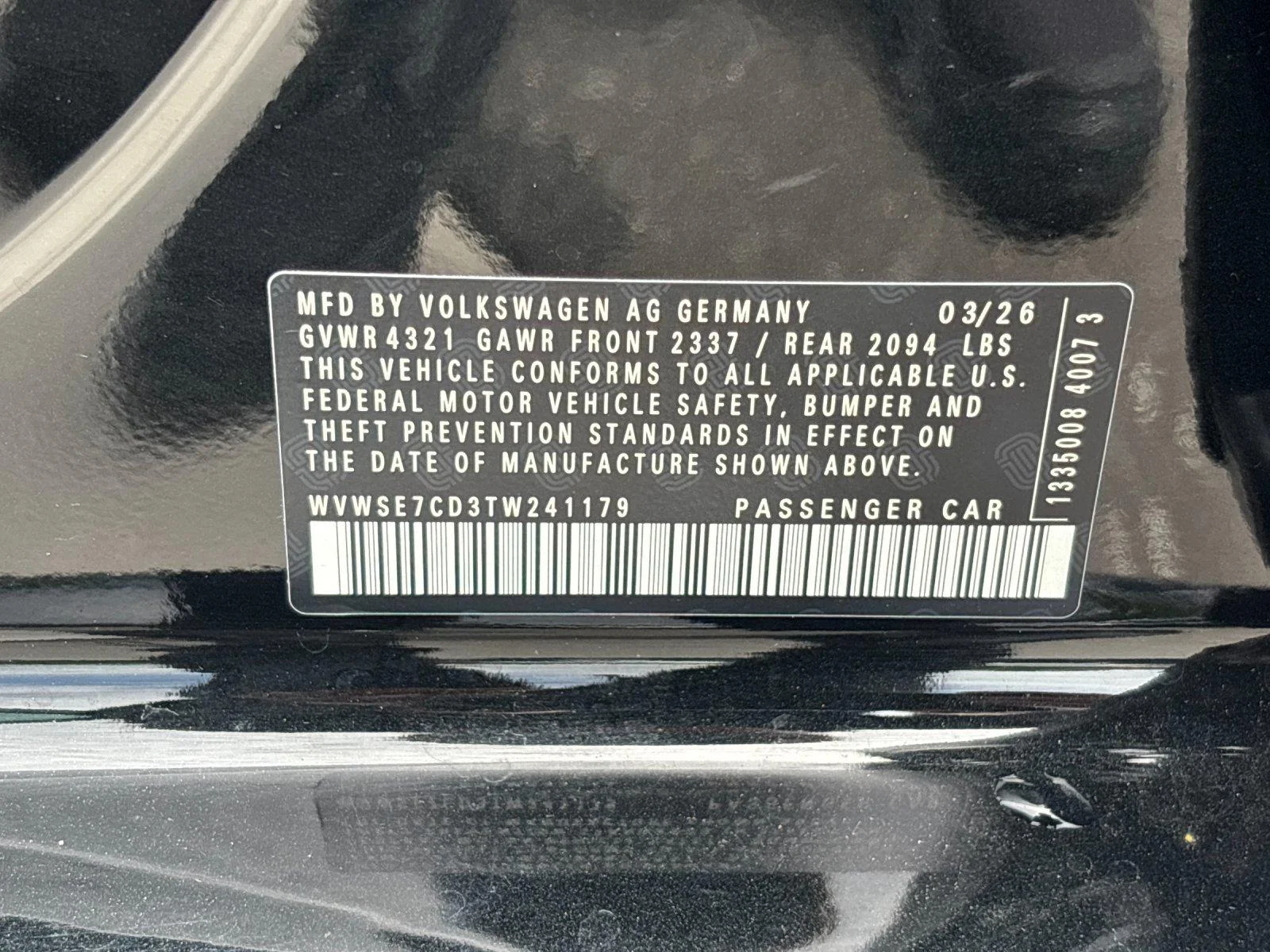New 2026 mythos black metallic Volkswagen SE image 12