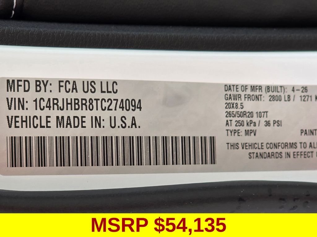 New 2026 Bright White Clear-Coat Exterior Paint Jeep Limited Reserve image 42