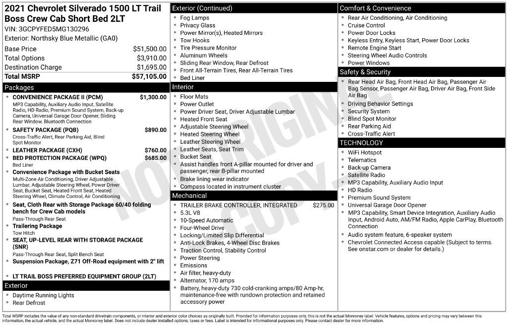 2021 Chevrolet Silverado 1500 LT Trail Boss - Photo 45