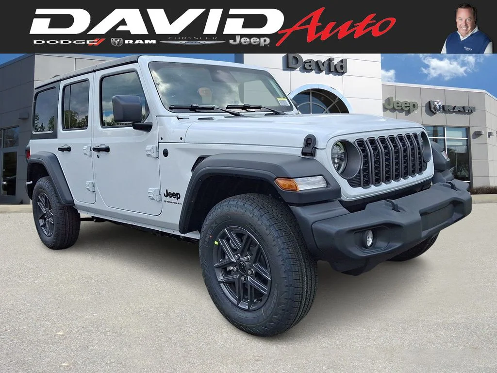 New 2026 Bright White Clear-Coat Exterior Paint Jeep Sport S image 1