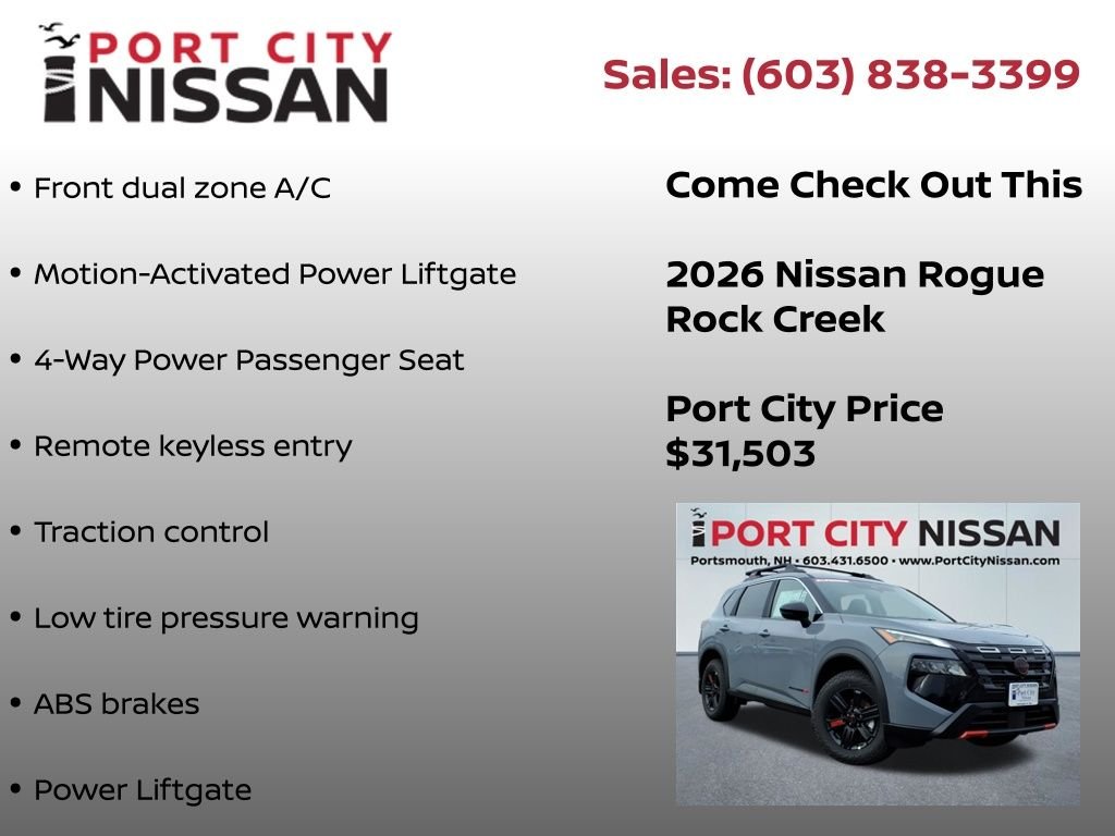New 2026 Boulder Gray Pearl Nissan Rock Creek® image 13