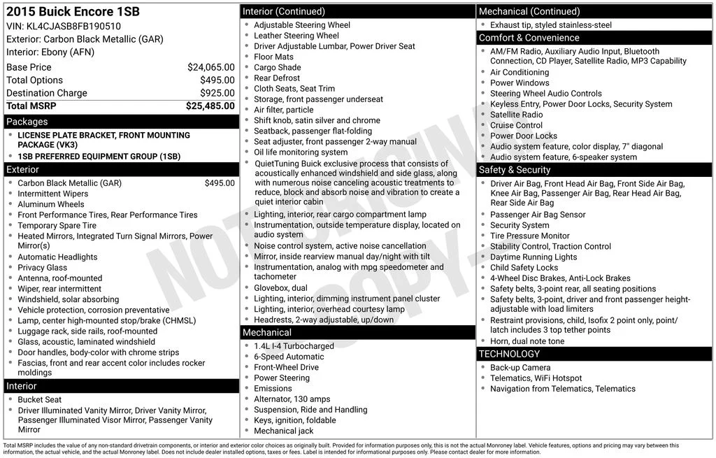 Used 2015 Black Buick Base image 20