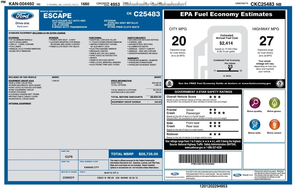 2012 Ford Escape's photo