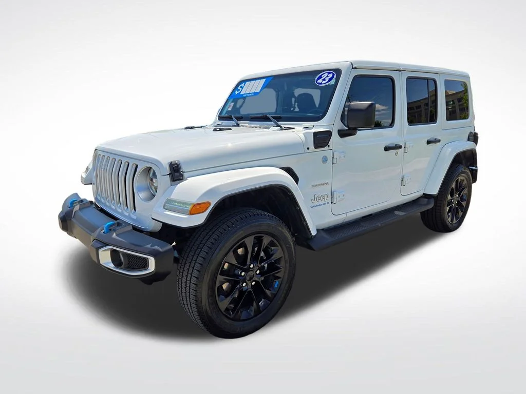 Used 2023 White Jeep Sahara 4xe image 7