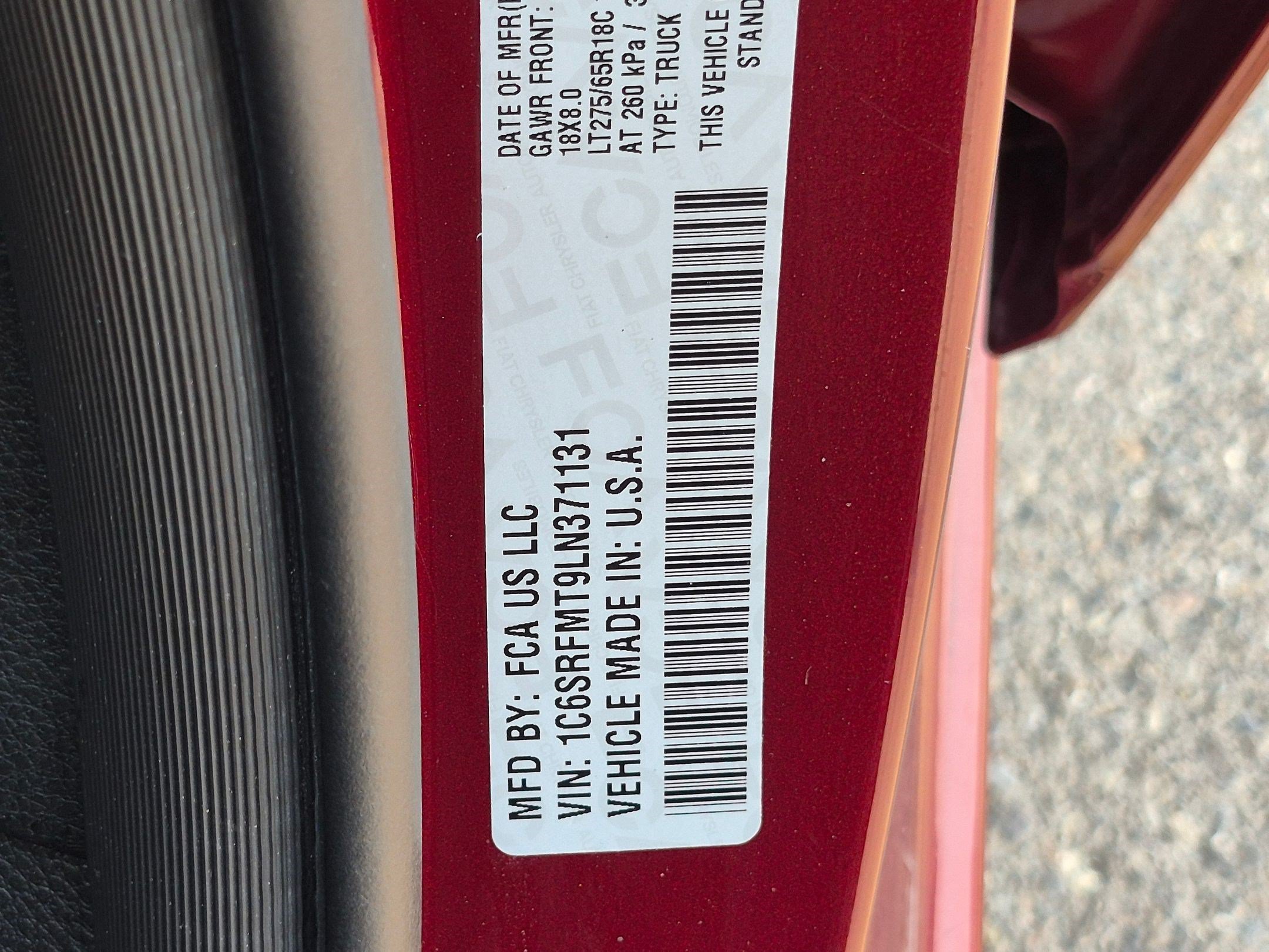 Used 2020 Delmonico Red Pearlcoat Ram Big Horn image 33