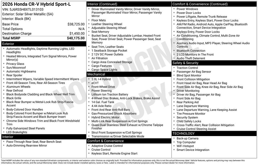 2026 Honda CR-V Sport-L - Photo 39