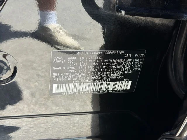 Certified Used 2022 Black Subaru Onyx Edition image 25