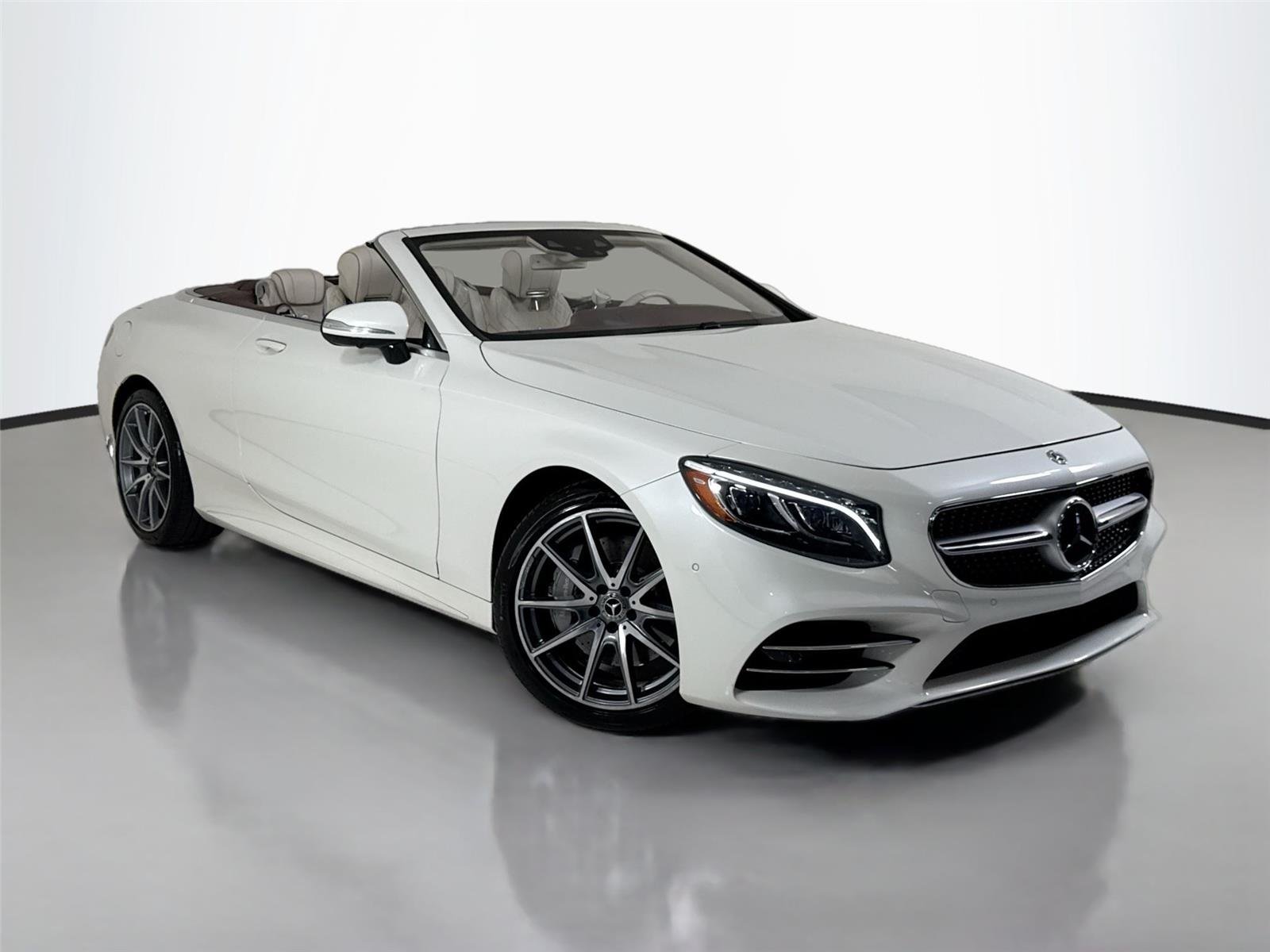 Used 2019 designo Cashmere White Magno (Matte Finish) Mercedes-Benz S 560 Cabriolet | AMG® Line | Premium Pkg | Driver Assist Pkg image 42