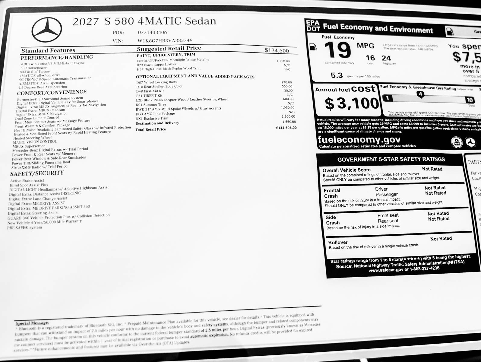 New 2027 MANUFAKTUR Moonlight White Metallic Mercedes-Benz S 580 image 28