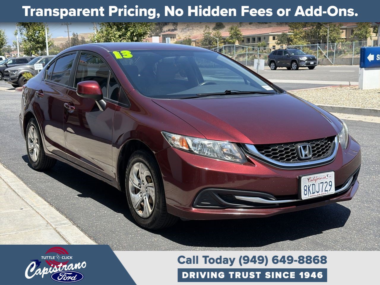 Used 2013 Red Honda LX image 12
