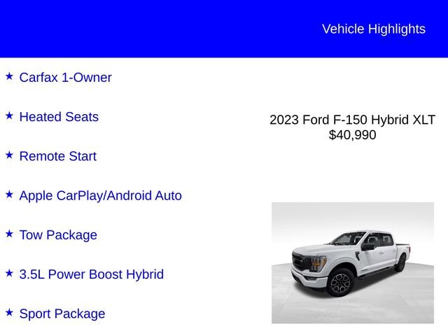 Certified Used 2023 Oxford White Ford XLT image 3