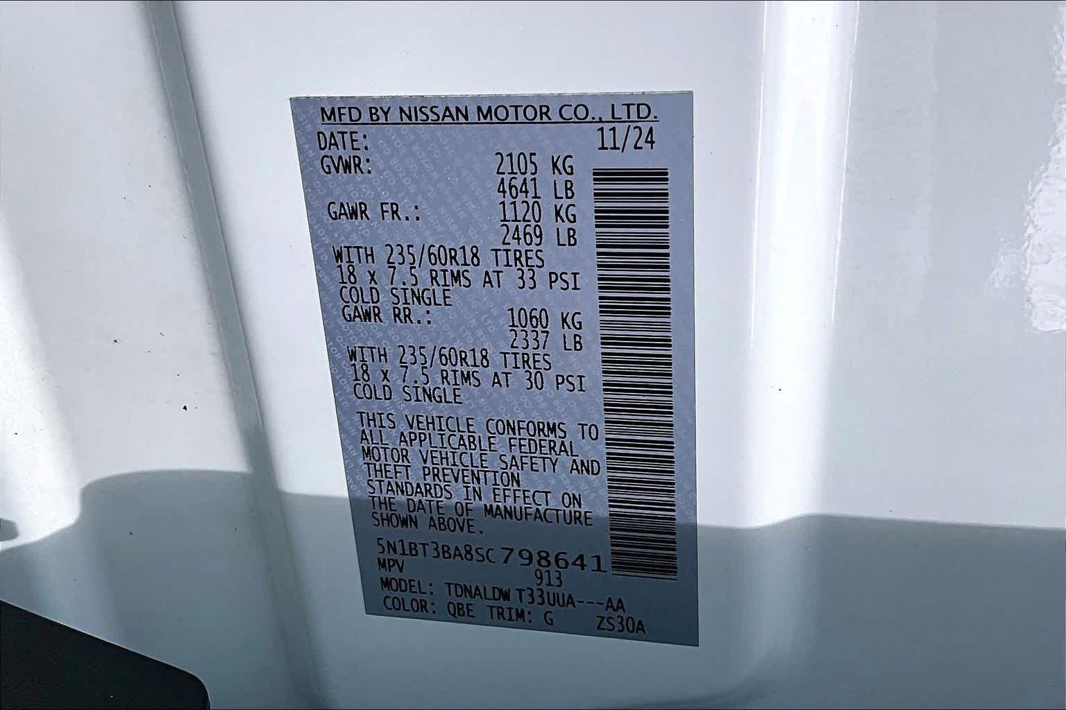 Certified Used 2025 Everest White Pearl Nissan SV image 33
