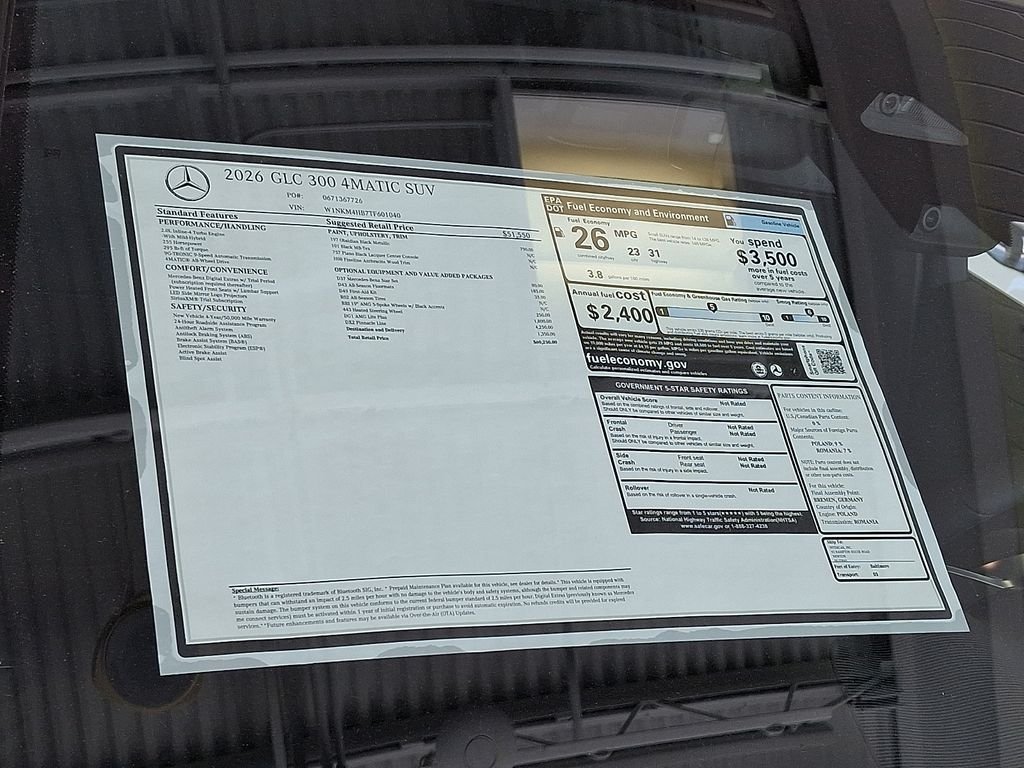 New 2026 Obsidian Black Metallic Mercedes-Benz GLC 300 image 25
