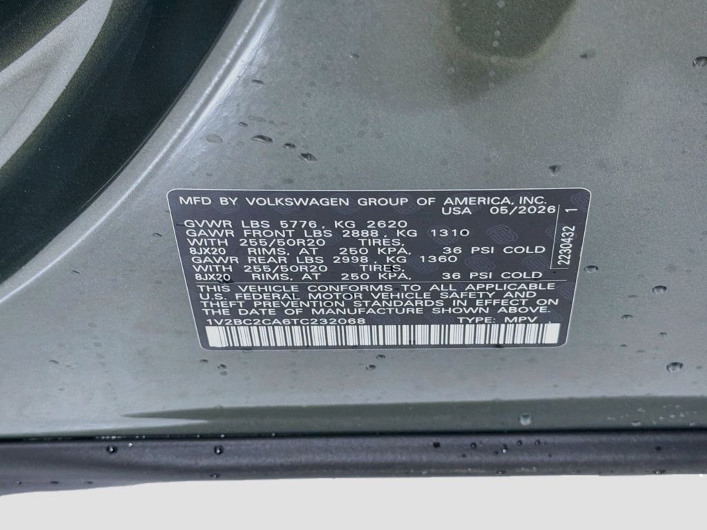 New 2026 Avocado Green Pearl Volkswagen 2.0T SEL 4MOTION image 33