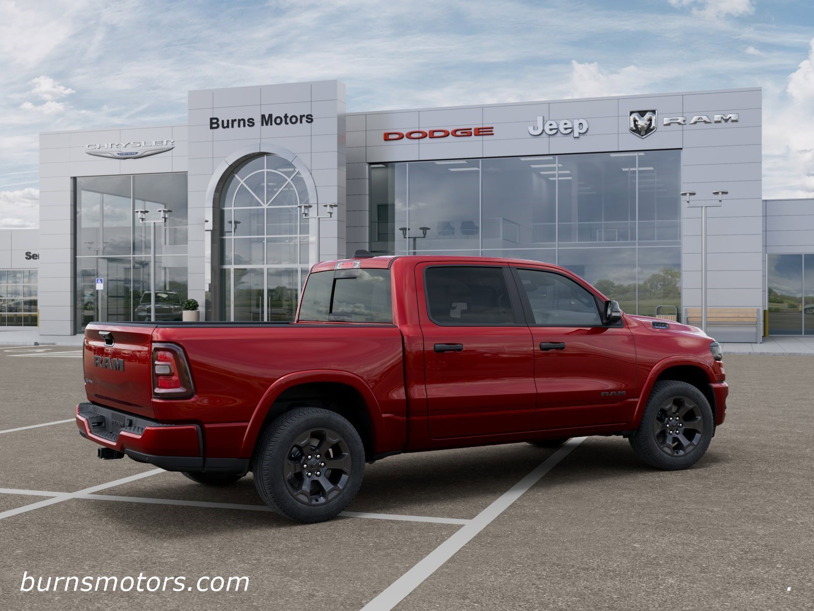 New 2026 Molten Red Pearl-Coat Exterior Paint RAM Lone Star Night Edition image 4