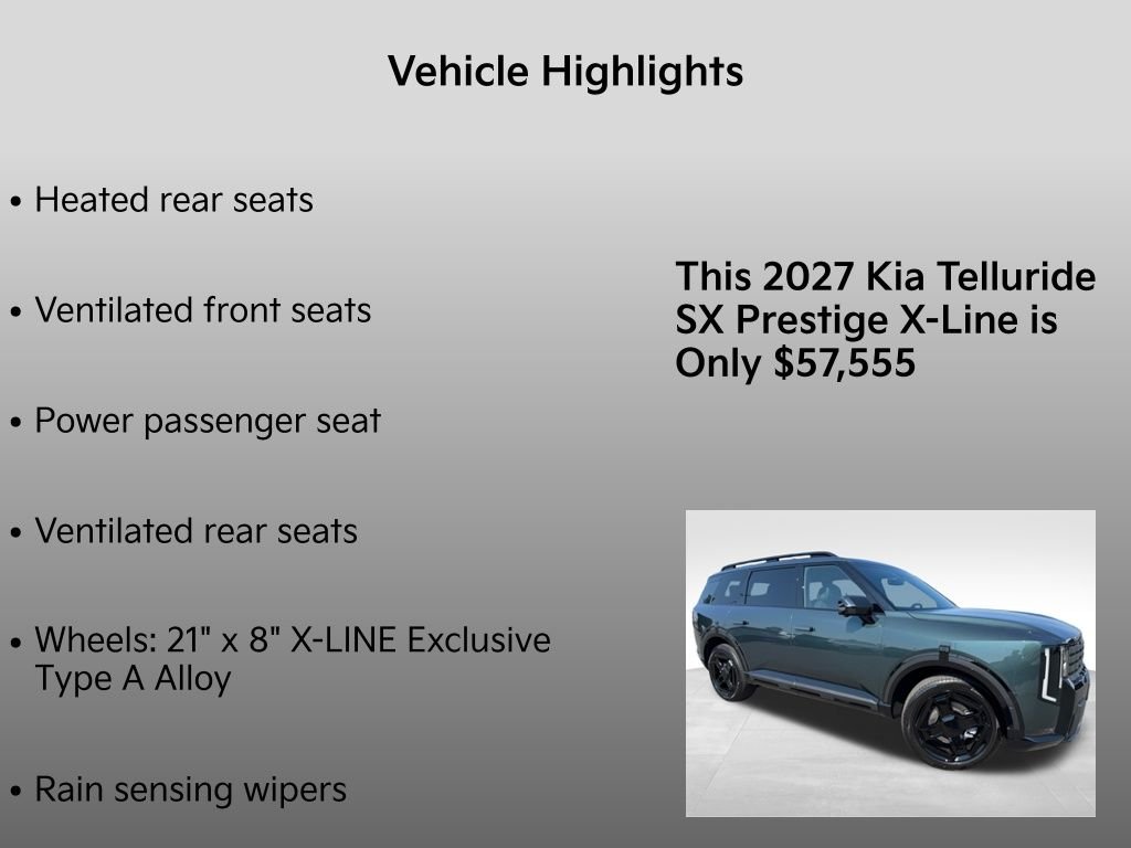 New 2027 Black Jade Green Kia X-Line SX Prestige image 35