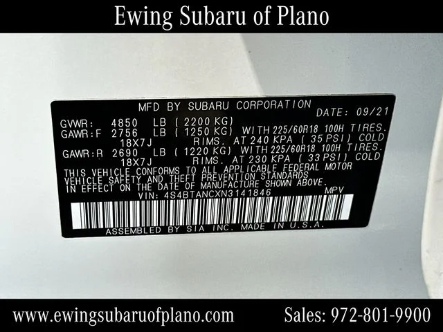 Used 2022 White Subaru Limited image 34